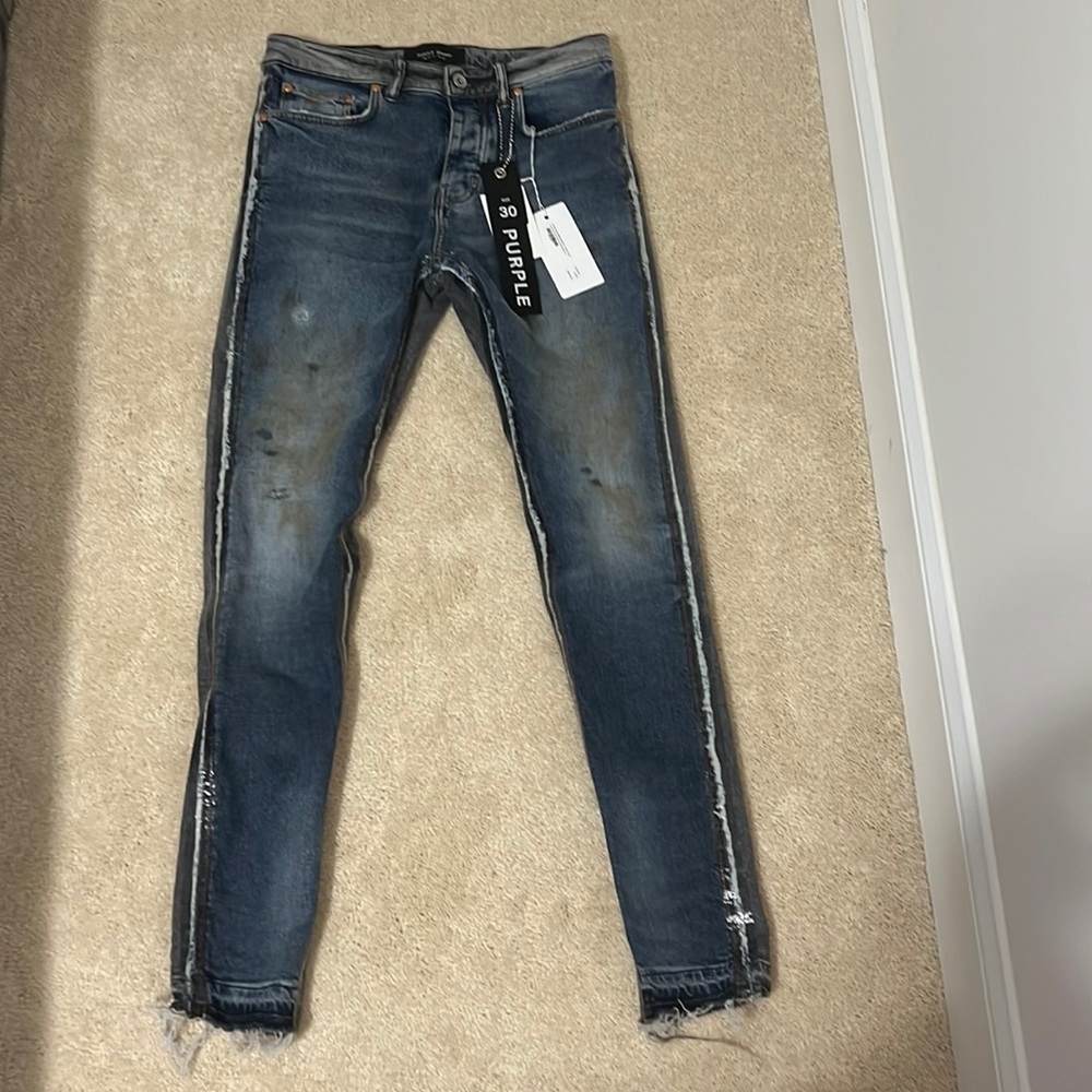 Purple Brand Framis Frayed Skinny Jeans